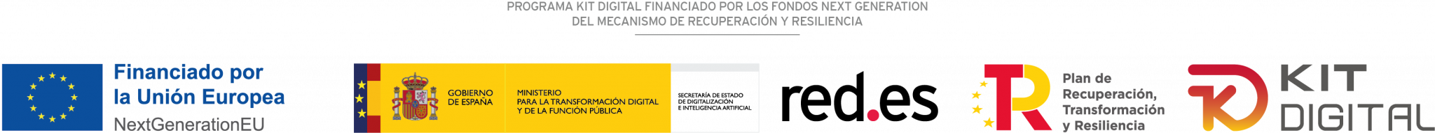 Programa Kit Digital financiado por los fondos Next Generation EU, Gobierno de España, Plan de Recuperación y Kit Digital