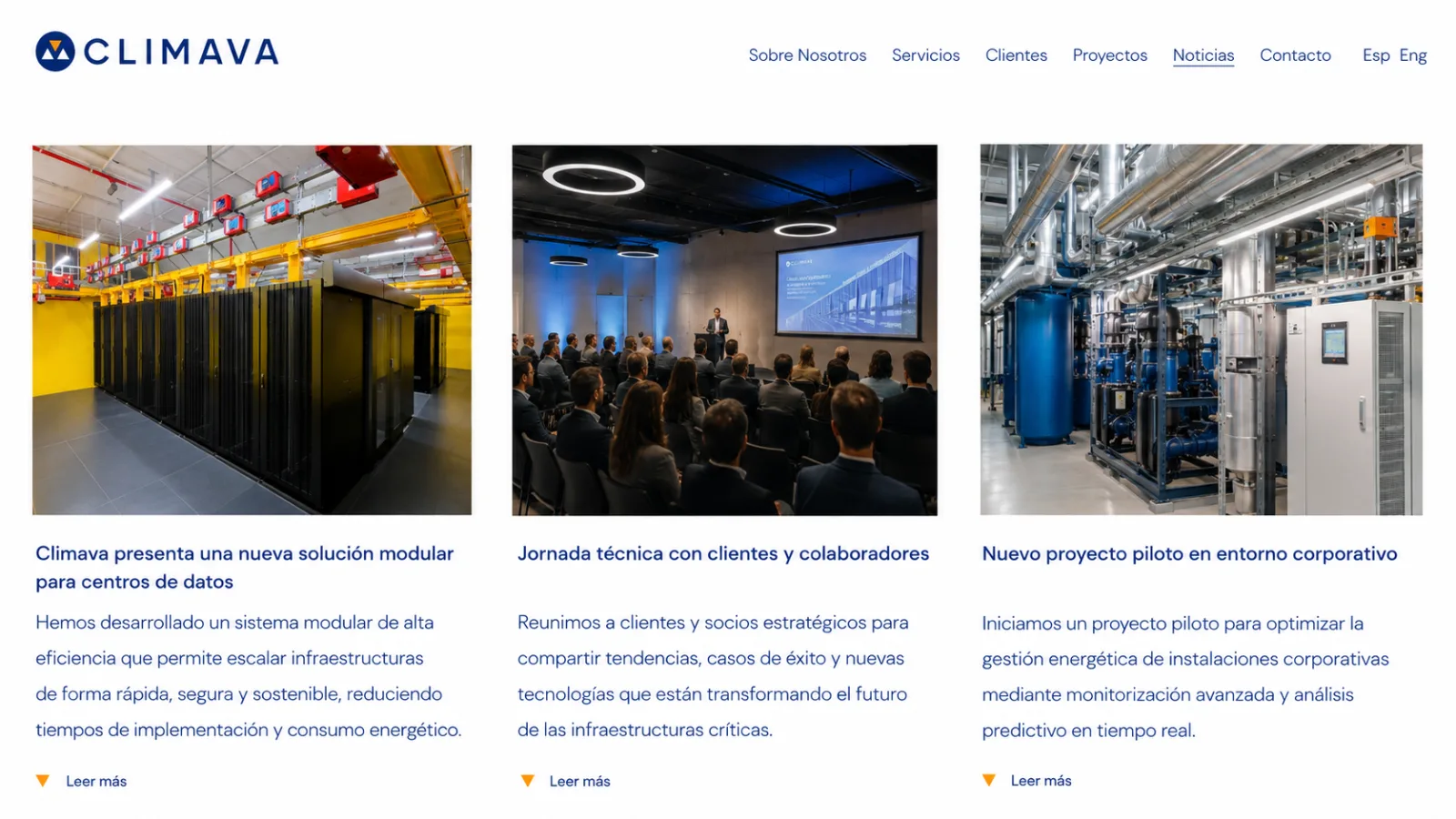 Web corporativa Climava - 3