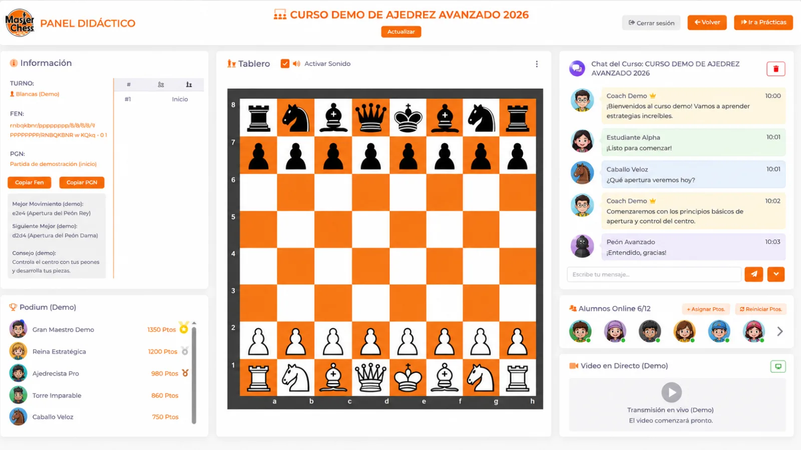 Masterchess: migración y rediseño de plataforma e-learning de ajedrez