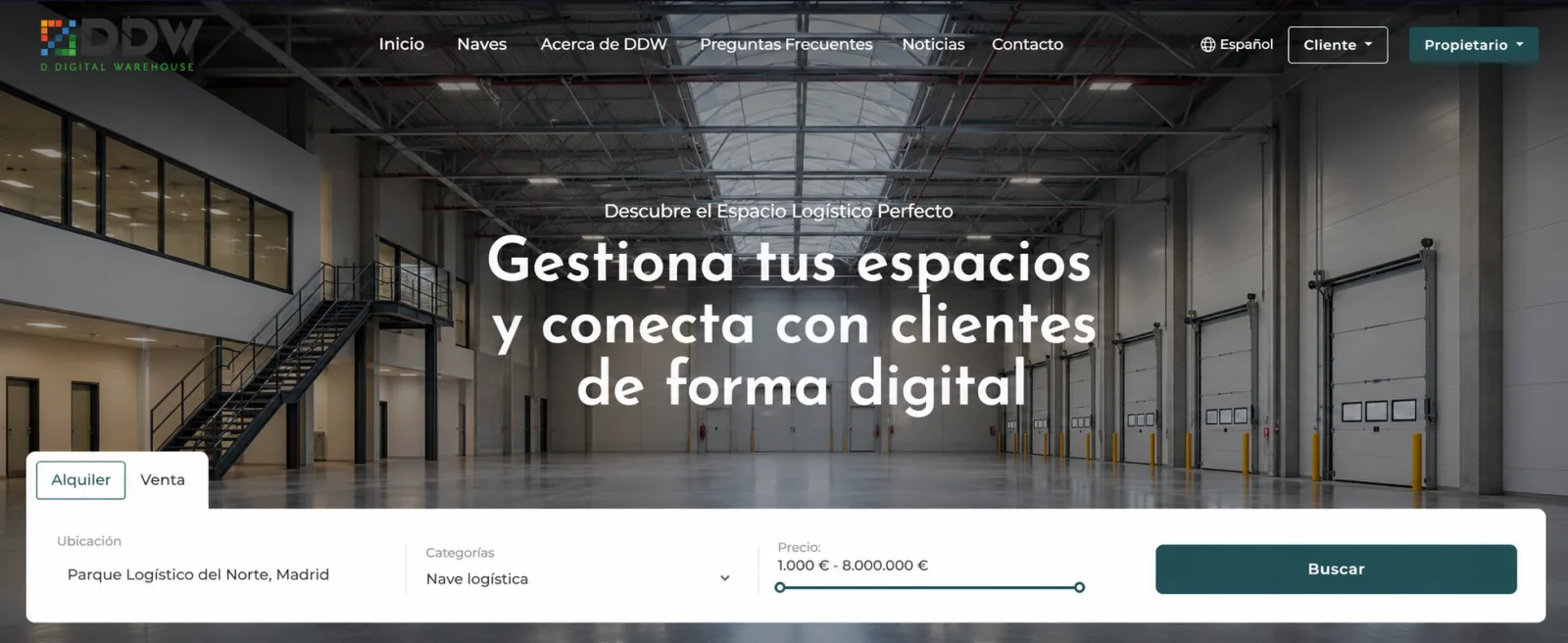 Digital Warehouse: Plataforma B2B para gestión de alquiler y venta de almacenes